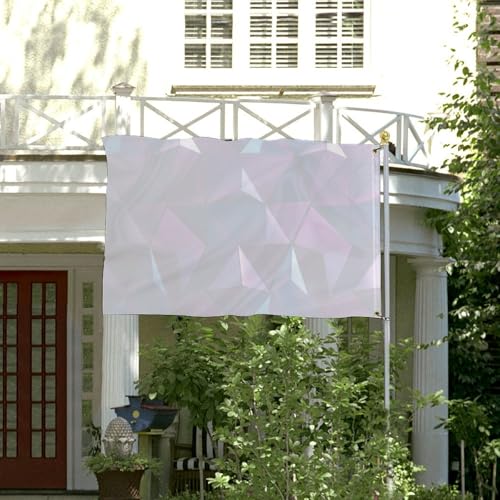 Bannière décorative violette double face grand format motif géométrique de prestige - 4