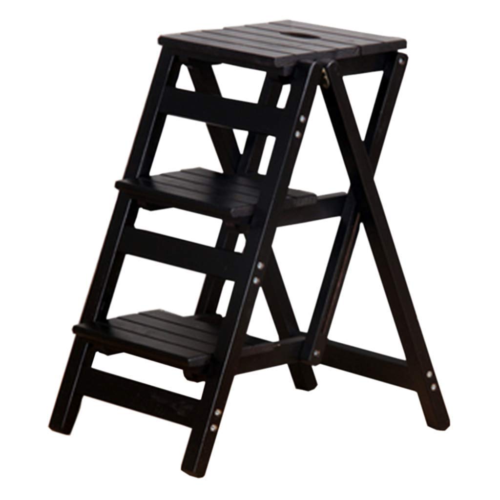 Escabeau à 3 marches, chaise d'escalier pliable et meuble de rangement