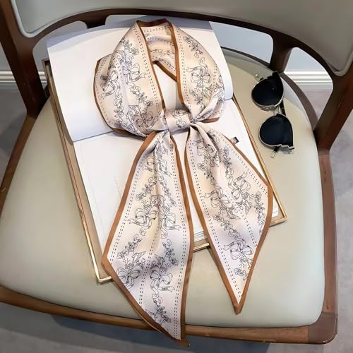 Silk Hair Scarf for Women Fashion Headscarf Lightweight Neck Bandanas for Purse Scarf Handbag Accessories4