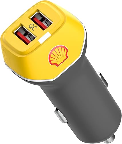Miniatura 1 de Shell Mini cargador de coche de 24 W adaptador USB de doble puerto de carga rápida con indicador LED carga rápida para iPhone ProMaxMini iPad
