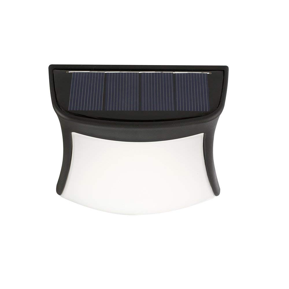 Kinkiety ścienne, 4-pak lamp solarnych z 4 diodami LED, zewnętrzne kinkiety z uśmiechem, bezprzewodowe lampki nocne do schodów bezpieczeństwa