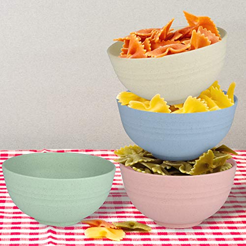 Cereal Bowls Unbreakable, Set of 4 Large Soup Bowls for Adults & Kids Safe for Dishwasher & Microwave, Eco-Friendly Reusable - Image 5