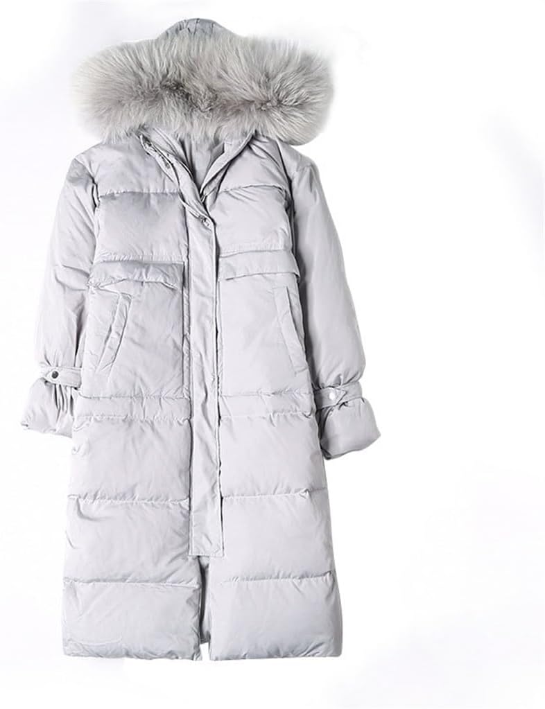 Down Jacket Loose Type Fall and Winter Women's Mid-Length Casual Hooded Removable
