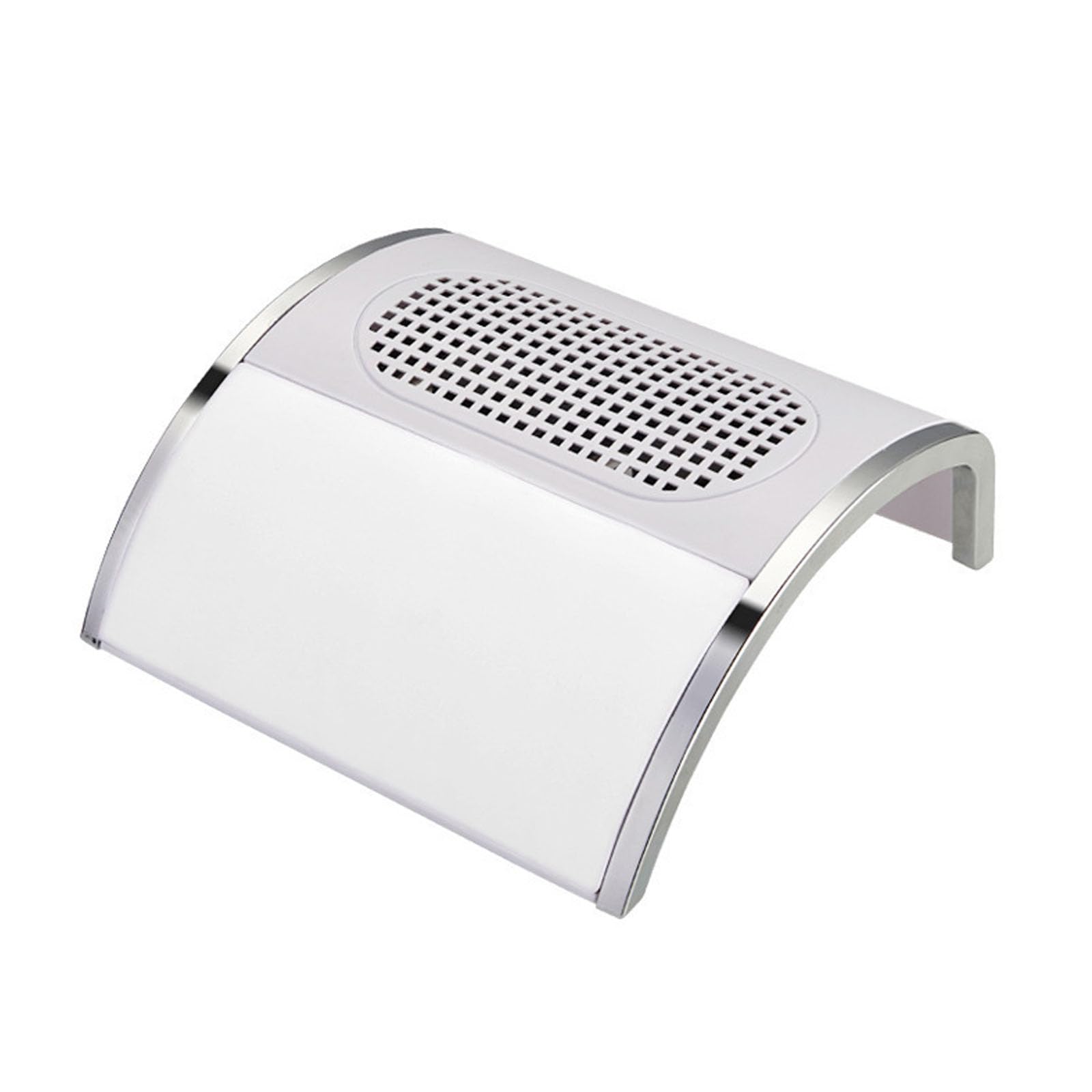 Raccoglitore di polvere unghie, A forma di U a basso rumore unghie aspiratore di polvere, Potente aspirazione manicure Pulidore per unghie in acrilico, white