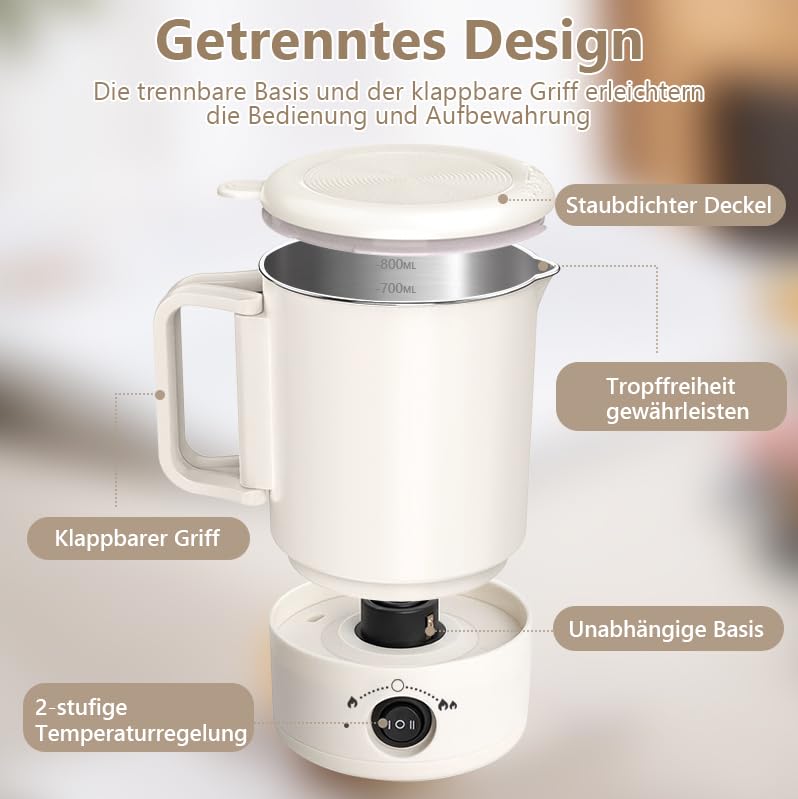 Fundidor de cera eléctrico para hacer velas sin esfuerzo con envase de 800 ml 2