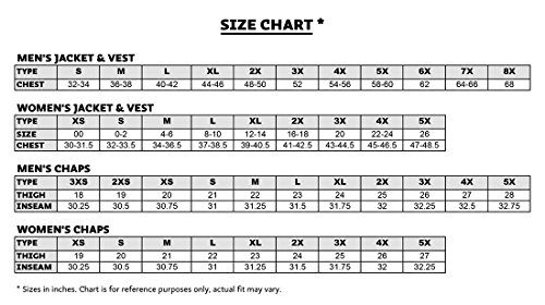 Milwaukee Leather Men's Adjustable Side Snap Beltless Chaps Black 4X-Large