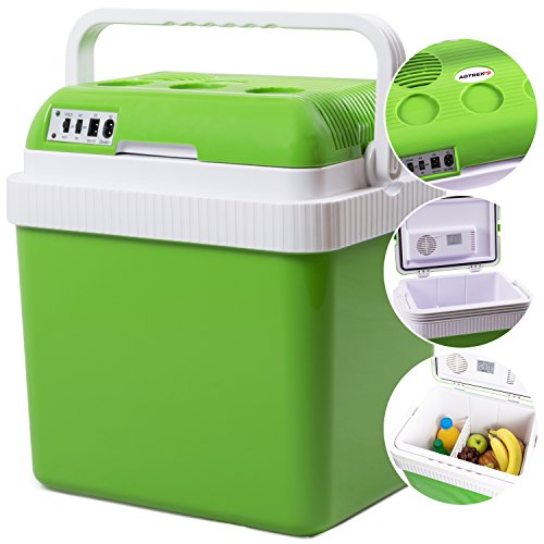 25L Large Adtrek Insulated Cool Box Cooler & Heater 12V/240V AC DC Adaptors