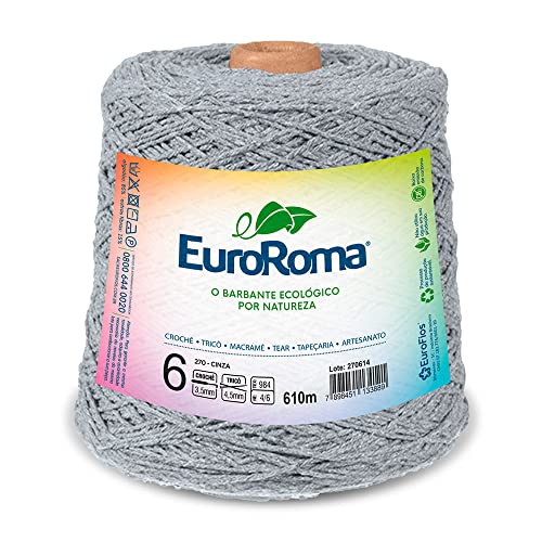 Barbante EuroRoma Nº6 4/6 600G 610m Cinza