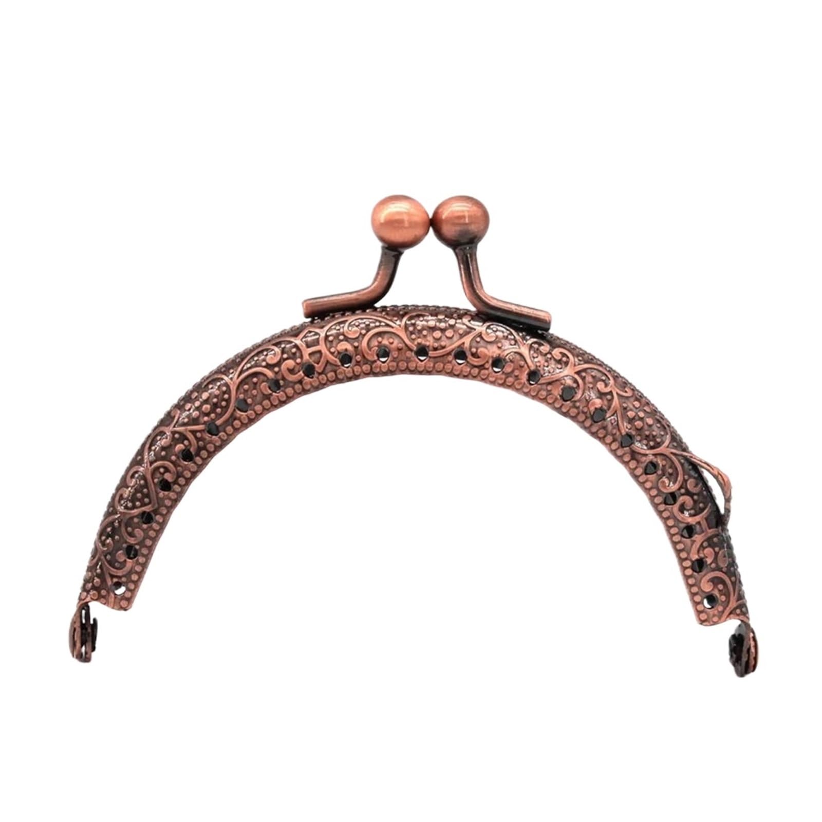 PVUVTNAHW 5pcs/lot 5 Color 8.5cm Metal Purse Frame Kiss Clasp Handle For Bag Sewing Craft Tailor Accessory(Red copper)