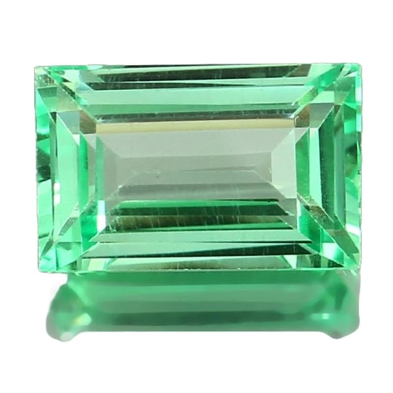 Saphir vert émeraude naturel baguette 12x8mm fabrication bijoux bague pendentif collier