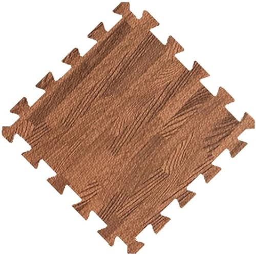 ジョイントマット 30×30cm×1.2cm 防音抗菌・保温 床暖房対応 サイドパーツ付き (72枚,ブラウン)