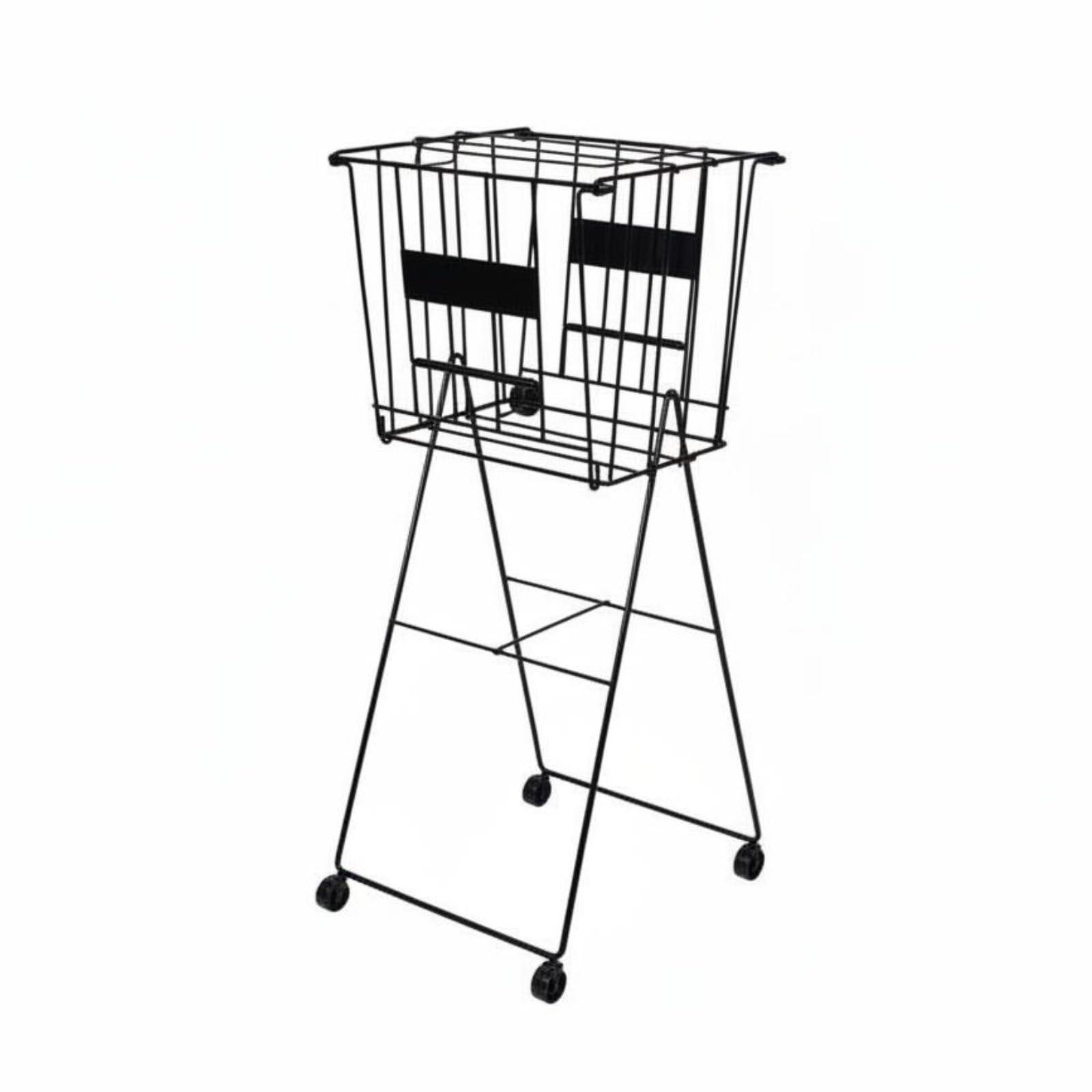 Milageto Carrello Pieghevole con Ruote Capiente Carrello Palline Ruote Portatile Attrezzatura Sportiva per Allenamento Sportivo
