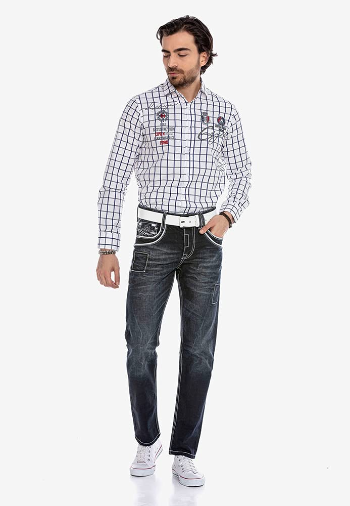 Cipo & Baxx Herren Jeans – Bequeme Denim Hosen aus Stretch und Baumwolle – Casual Klassische Jeans für den Alltag