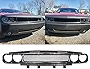 HECASA Front Bumper Upper Grille Compatible with 2008-2014 Dodge Challenger Grill W/ Bezel Chrome Molding Trim Replacement for CH1200338 68043388AB