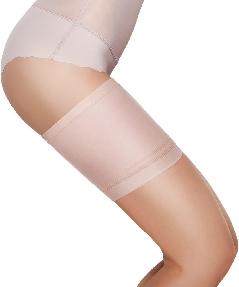 Mitex Bandaski Thigh Band Anti Chafing Garter Invisible Smooth - Made In EU, light pink,6