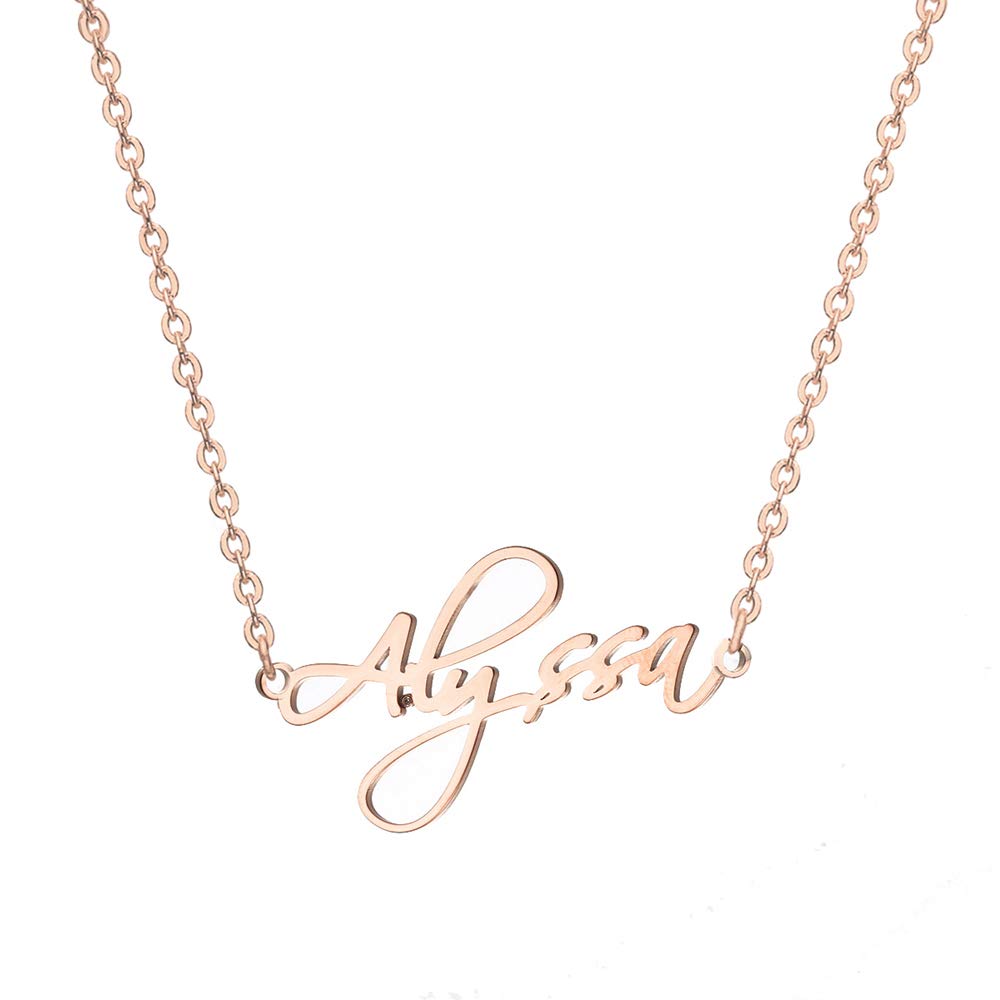 IEFSHINY Custom Name Necklace Personalized, 14K Gold Plated Name Necklace Personalized Charm Jewelry Gift for Women Customized Name Necklace Dainty Letter Name Necklace Gold Rose Gold Silver, Metal, (B07YC44FWC) Amazon Price History, Amazon Price Tracker