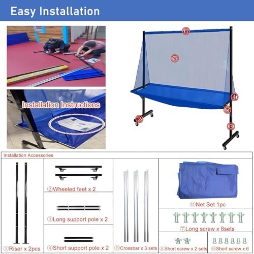 Table Tennis Multi-Ball Training Net - Rolling Catch System for Drills & Practice, Ideal for Coaches & Players to Boost Skills and Performance