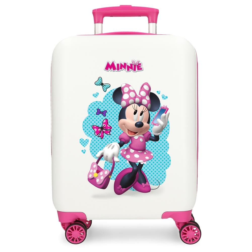 Disney Joumma Good Mood Maleta de Cabina Blanco 33x50x20cms 34 * 55 * 20cms Rígida ABS Cierre de combinación Lateral 28,4L 2 kgs 4 Ruedas Dobles Equipaje Mano…