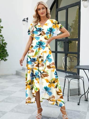 Image of ZZV Formal Dresses for Women Gowns Evening V Neck Wedding Guest Dresses
