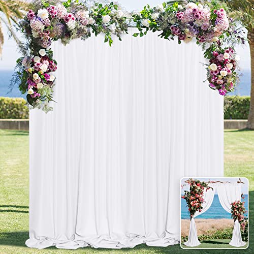 White Backdrop Curtain for Wedding Decor Holiday Party - White