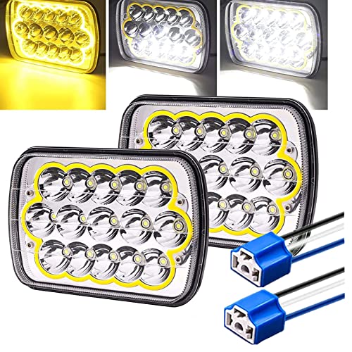 Luces LED 5x7 con anillo amarillo Ourbest miniatura 1