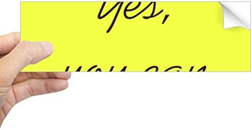 Miniatura 1 de DIYthinker Sí You Can Inspirational Cite Sayings - Adhesivo para parachoques rectangular