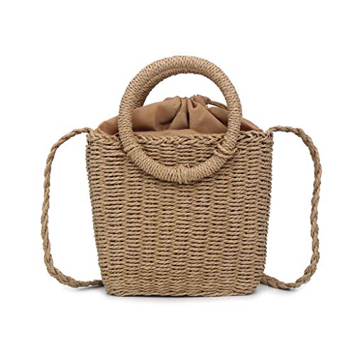 image for Vielgluck_Bag Handwoven Storage Bag with Adjustable Strap for Women, F