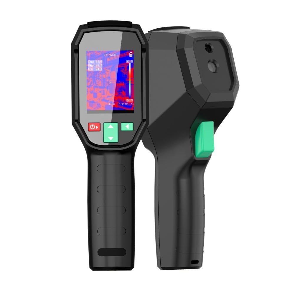 Termómetro infrarrojo de imagen térmica con resolución de 240 x 240, -20° a 550°, clasificación IP54, inspección del hogar, mantenimiento eléctrico y HVAC