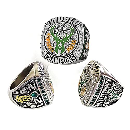 Milwaukee Championship Ring 2021 met houten kist Basketbal 'bucks' Collection Fans Gift for Men Women Kids Boys Replica Champion Ring Series - Kerst Verjaardagscadeaus - Image 5
