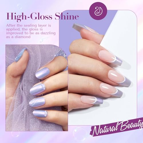 Image of AZUREBEAUTY 4 Color Blue Pink Nail Polish Set
