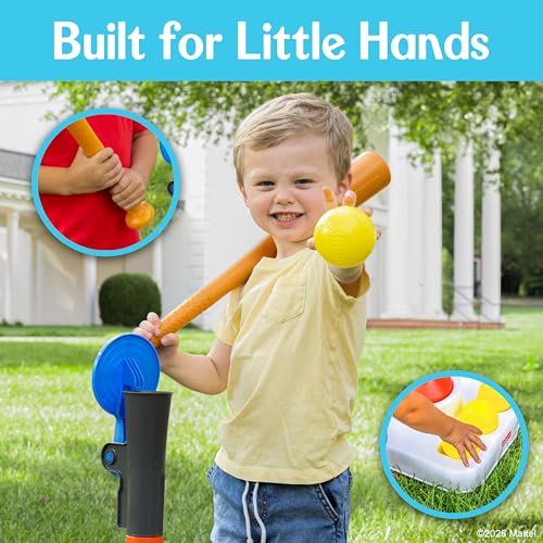 Fisher-Price™ Grow-to-Pro 2-in-1 Tee Ball Set for Toddlers & Kids, Height Adjustable Batting Practice & Outdoor Play Toy, Ages 18+ Months - image 4
