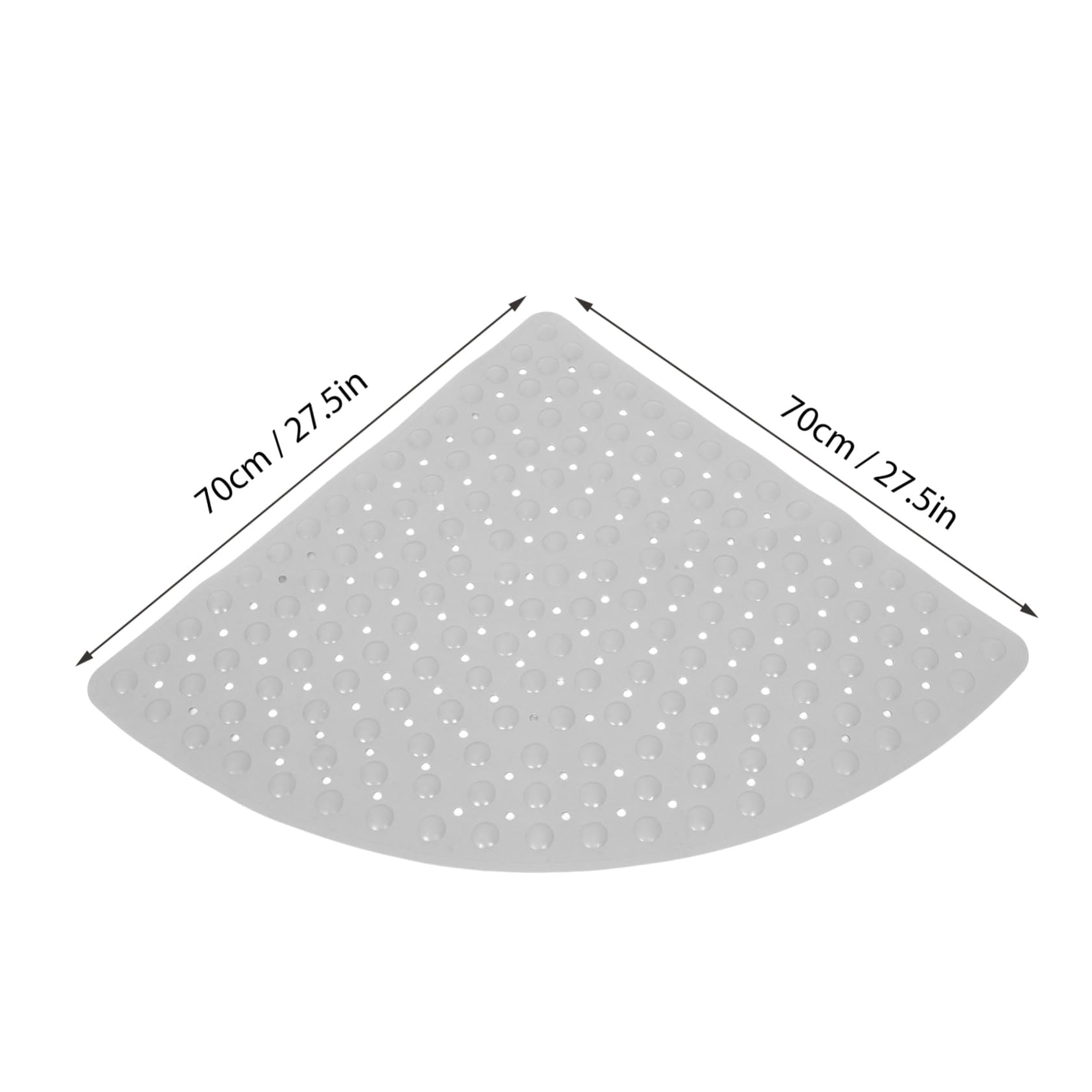 MUCKLILY Triangle Shower Mat Non Slip Bath Mat Boys and Girls Comfortable Shower Pad