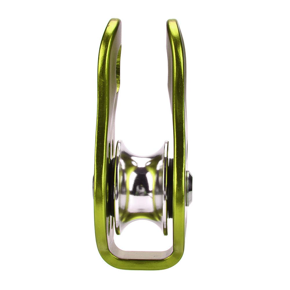 Culnflun Bloque de polea de aleación de aluminio para escalada 8-12 mm Verde