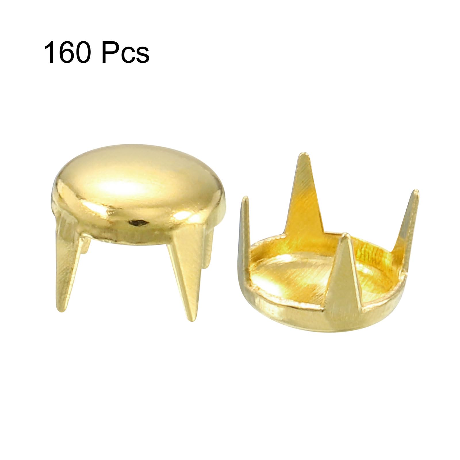 160 Rivetti A Cupola Tonda Argento | 9mm In Ottone | Per Fai Da Te, Abbigliamento, Borse E Accessori - Foto 10