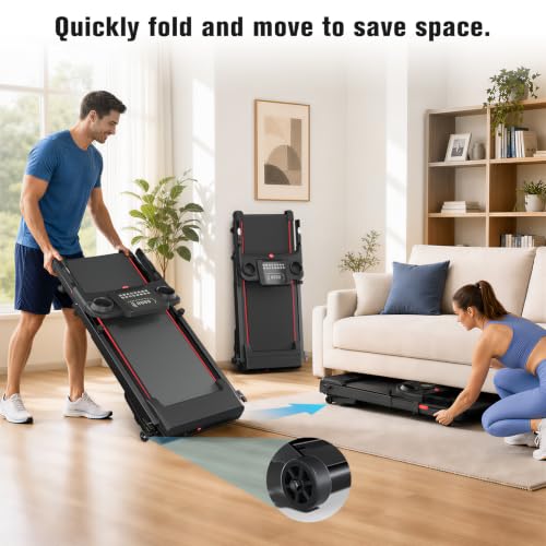 Image of Treadmills for Home with 20% Auto Incline - Wide Belt, 8.7MPH Max Speed, 450LBS Capacity, 3.5HP Adjustable Height Handle Bars