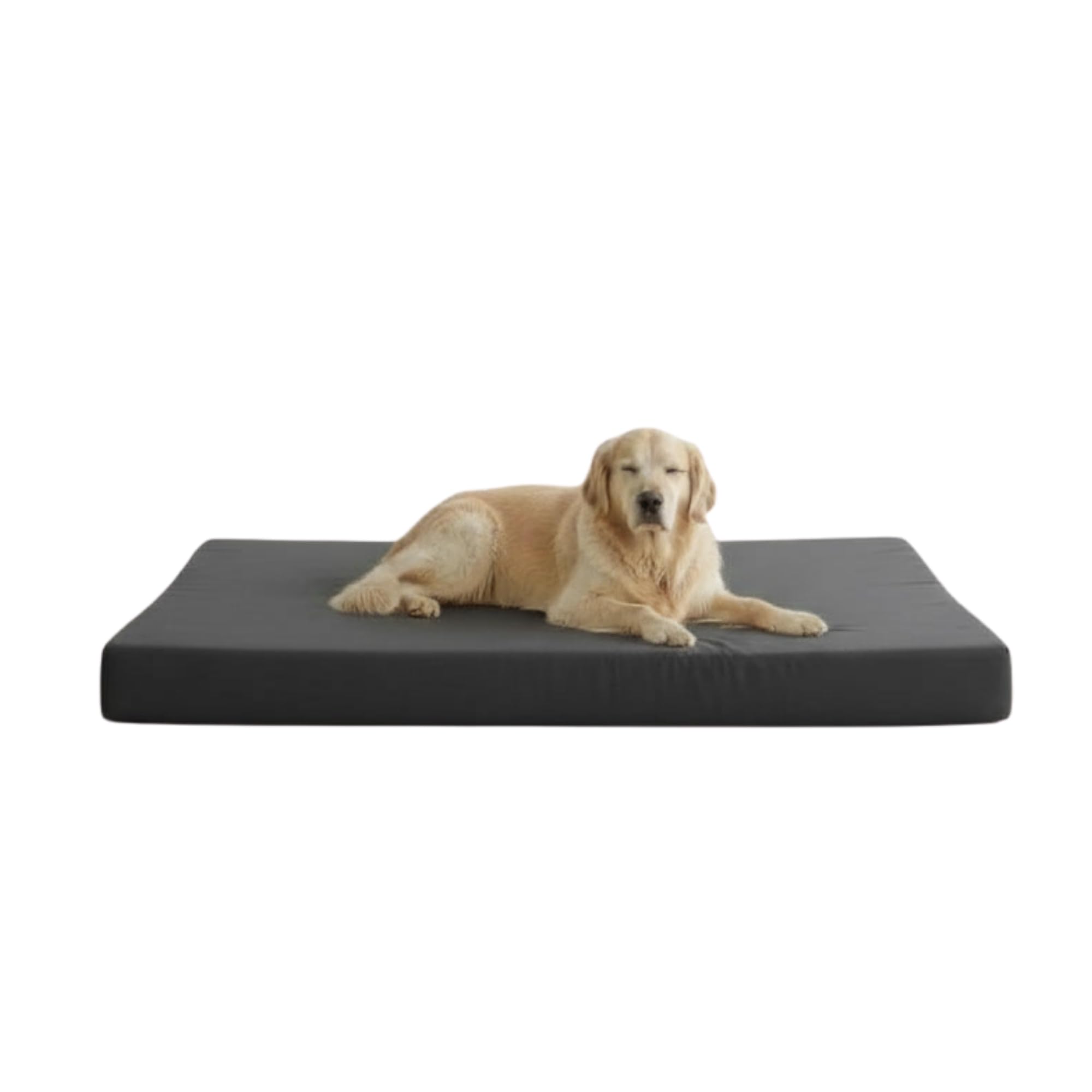 Kosiproducts Waterproof Dog Bed Mattress, Dual Layered Foam, Grey Fleece Fabric Cover, Cage Crate Mats [120cm x 90cm x 10cm, Green]