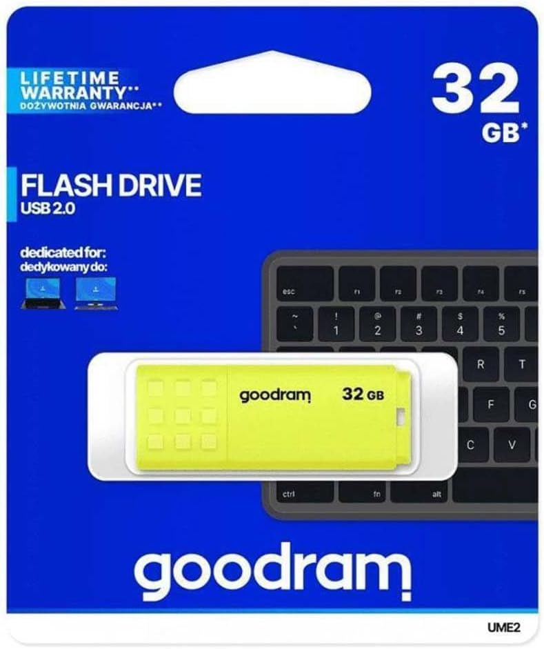 Goodram UME2 USB Flash Drive 32 GB USB TypeA 2.0 Yellow