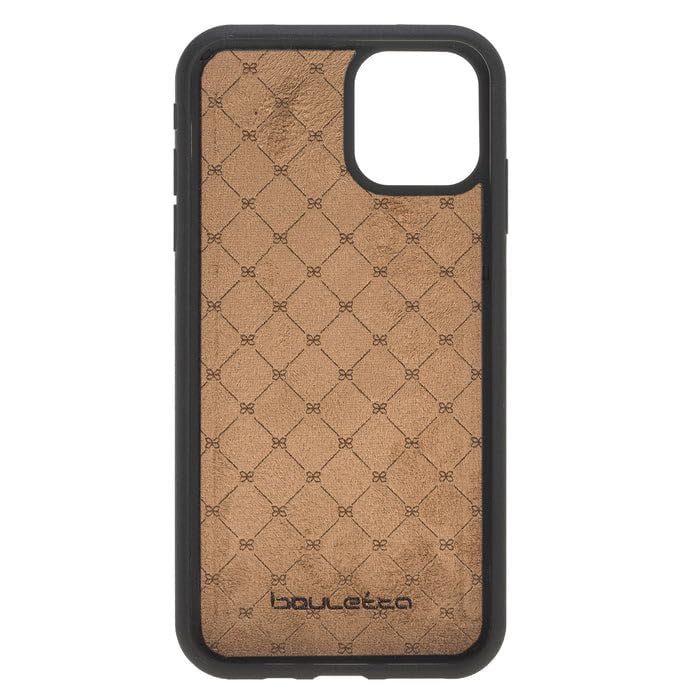 Custodia per iPhone 12 Pro Max (6,7 pollici) – Custodia in pelle Premium con funzione stand, custodia removibile, chiusura magnetica e tasca per carte – Bouletta Rustic Black
