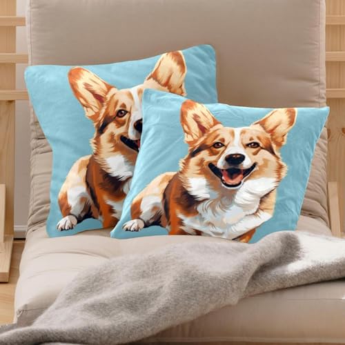 Housse de coussin Corgi double face en velours doux de qualité supérieure - 3
