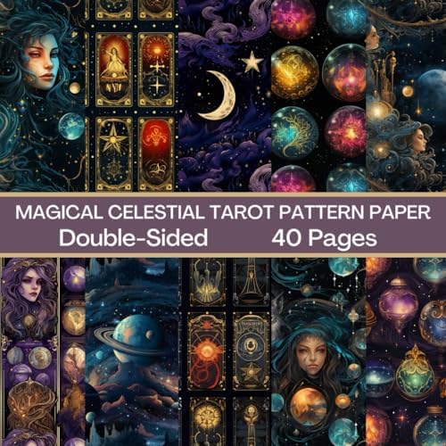 Magical Celestial Tarot Scrapbook Paper, 20 hojas