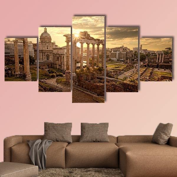 Tableau déco salon ruines de Rome pour une ambiance chic