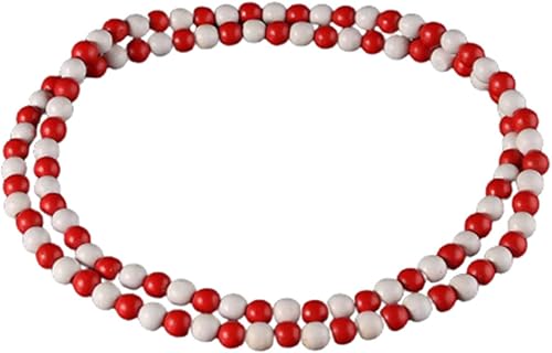 Collar de cuentas de madera natural de 0.315 pulgadas (0.315 in) con cuentas de madera gruesa, hecho a mano, cadena de madera africana para mujeres