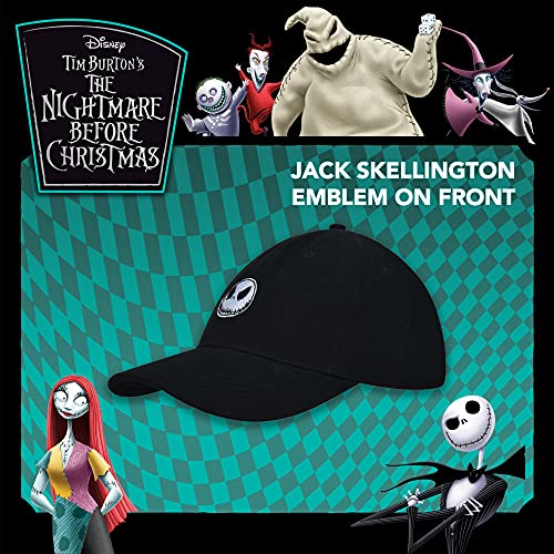 Image of Disney The Nightmare Before Christmas, Jack Skellington Adjustable Baseball Cap, Black, One Size