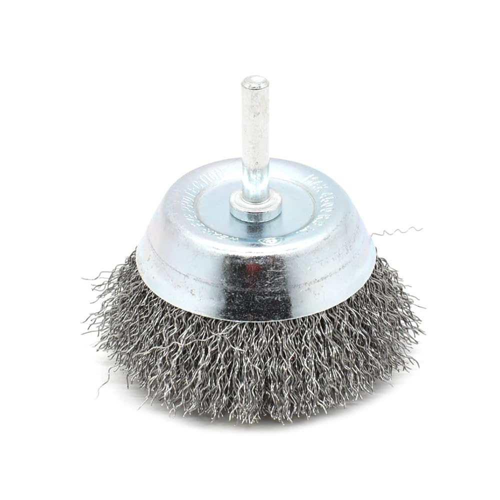 Superior Pads and Abrasives S1843 3-Inch Wire Cup Brush 1/4-Inch Shank - Coarse Crimped Wire 4500 RPM