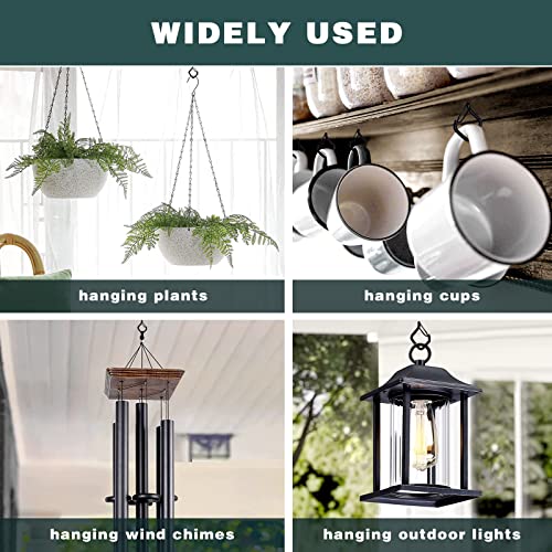 Ticway 20 Pcs Q-Hanger Hooks For String Lights,Ceiling Hooks For Hanging Plants,Screw Hooks For Wind Chimes,Bird Feeder,Lanterns,Christmas Decorations Outdoor String Lights Hooks thumb #7