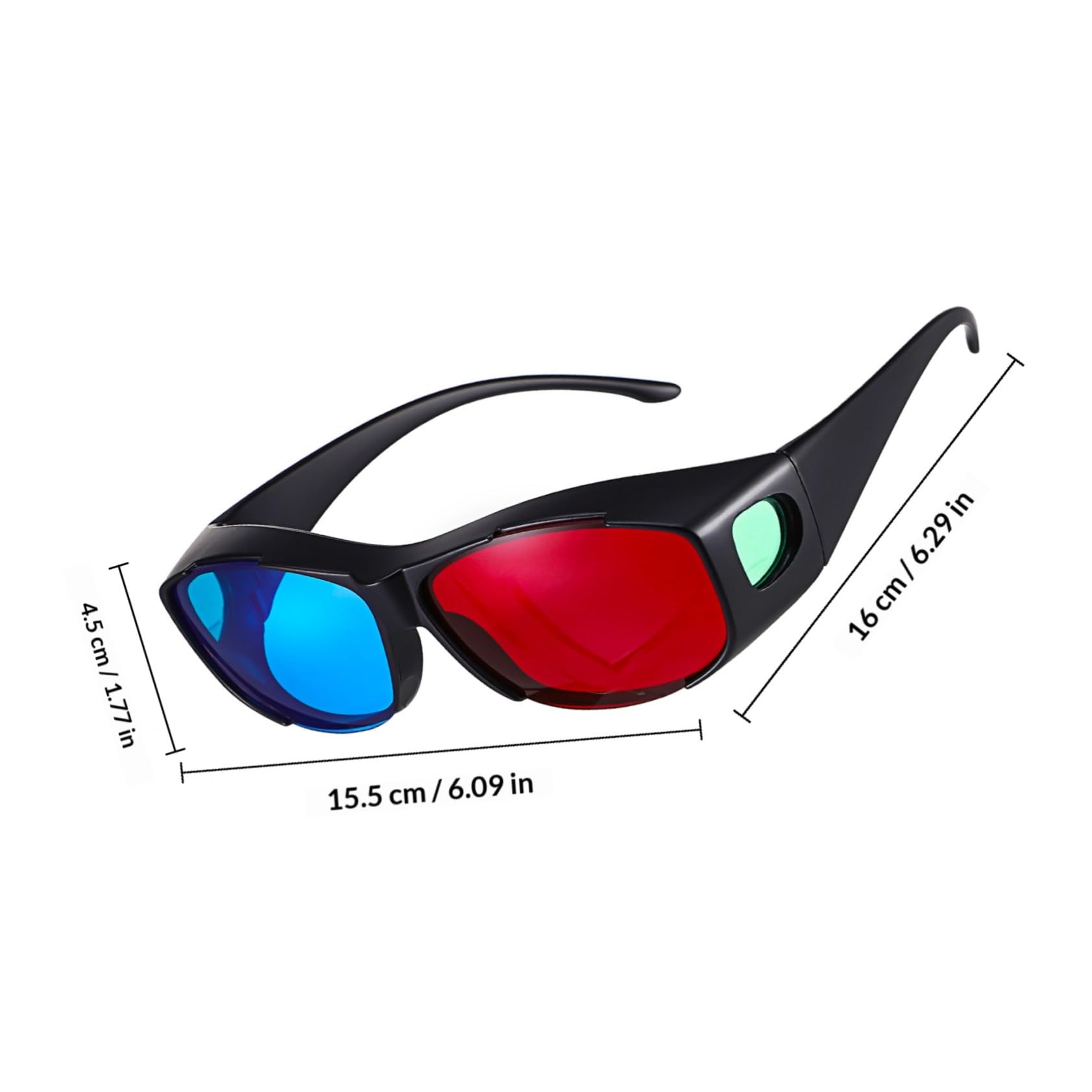 Gafas 3D Rojo Azul para Películas y Juegos, Paquete 5 de Plástico | Efecto Tridimensional Realista, Ligeras y Cómodas, Uso Fácil, para Cine y Gaming, Estilo Anaglifo