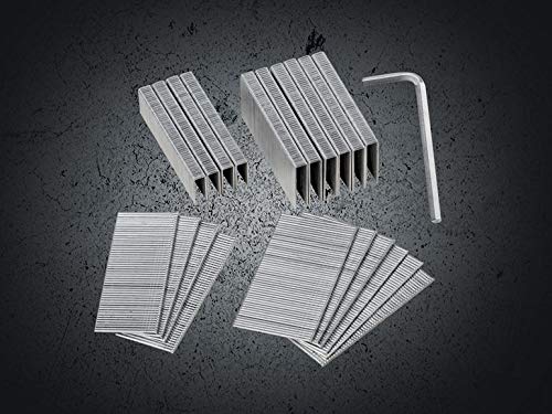 Parkside Tacón eléctrico, estilo moderno, verde, grapas de 15-25 mm y 15, 20, 25, clavos de 32 mm, 500 sujetadores, operación automática, material plástico