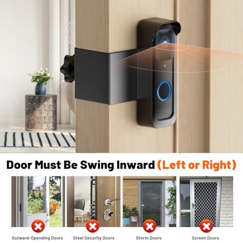 Anti-Theft Blink Doorbell Mount with Rain Cover - $7.46