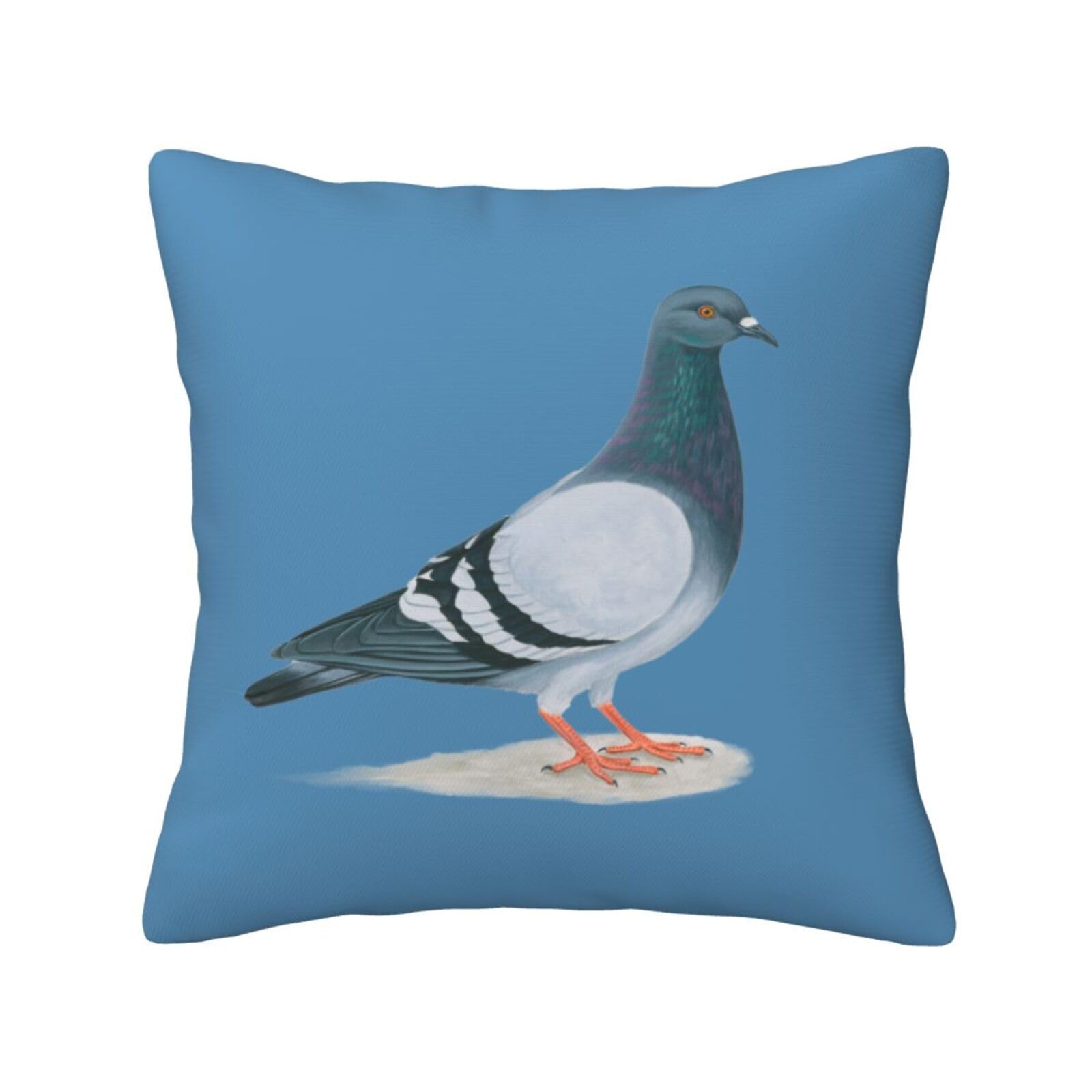 HerfsT Throw Pillow Cases Pigeon Printed Square Pillowcase Soft Durable Decorative Cushion Cover for Couch Bed Sofa Bedroom 18"X18"