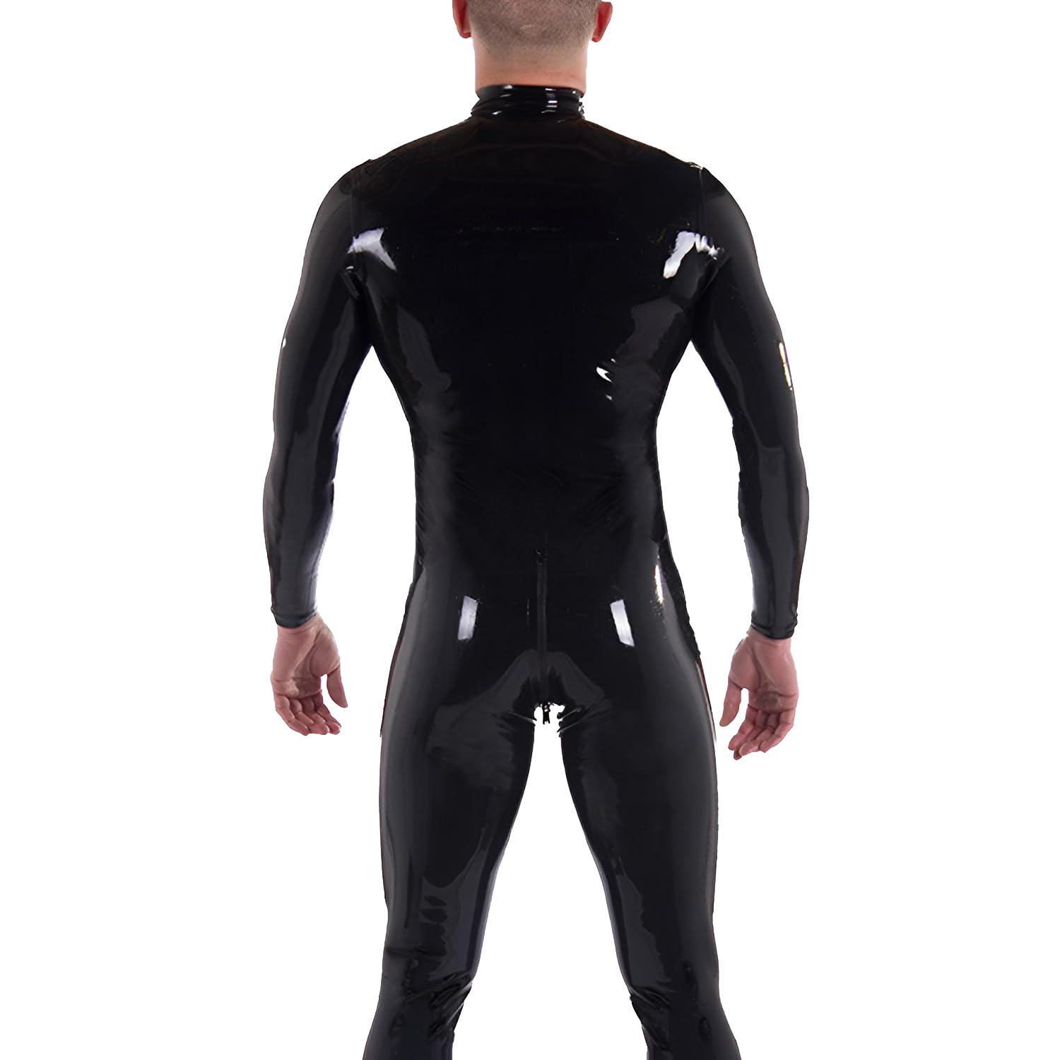 Combinaison en Latex Homme avec Fermeture éclair sur le Devant,Catsuit Classique en Latex Caoutchouc Faite à Main